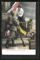 AK Soldatenliebe, Frau Nimmt Abschied Von Ihrem Geliebten Soldat  - War 1914-18