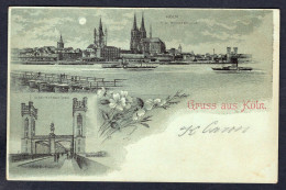 Germany Gruss Aus Köln C1898-1901 Litho Old Postcard  (h346) - Köln