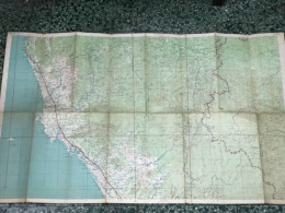 Maps Old-viet Nam Ban Do Duong Sa Carte Routiere Before 1961-1 Pcs Very Rare - Topographische Kaarten