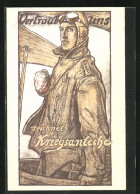 Künstler-AK Zeichnet Kriegsanleihe, Bordschütze In Seiner Kanzel  - Guerre 1914-18