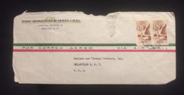 C) 1946. MEXICO. AIRMAIL ENVELOPE SENT TO USA. DOUBLE STAMP. 2ND CHOICE - Mexiko