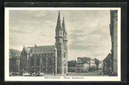 AK Meiningen, Markt Mit Stadtkirche  - Meiningen