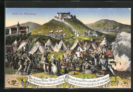 AK Weinsberg, Belagerung Der Burg Durch Kaiser Konrad III. Anno 1140  - Autres & Non Classés