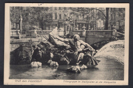 Germany Düsseldorf 1913 Bridge, Trittongruppe. Street View. Old Postcard  (h3255) - Düsseldorf