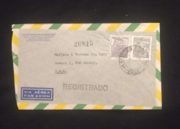 C) 1941. BRAZIL. AIRMAIL ENVELOPE SENT TO USA. DOUBLE STAMPS. 2ND CHOICE - Andere & Zonder Classificatie