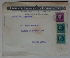 Cuba - Enveloppe Circulée Avec Timbres Thématiques Personnalités Cubaines (1923) - Gebruikt