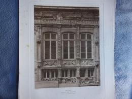 Planche 1910 ROUEN BUREAU DES FINANCES DETAIL DU PERMIER ETAGE HOTELS ET MAISONS XV ET XVIème Siècle - Kunst