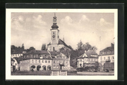 AK Schönlinde / Krasna Lipa, Blick Zur Kirche  - Czech Republic