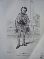 LITHOGRAPHIE ORIGINALE DE GAVARNI 19ème LE COMEDIEN - Other & Unclassified