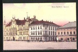 AK Nový Bydzov, Namesti, Marktplatz Mit Hotel Schroll  - Czech Republic