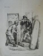 LITHOGRAPHIE DE PIGAL 19ème MARCHAND DE BIERE - Sonstige & Ohne Zuordnung