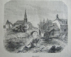 GRAVURE SUR BOIS 19ème AMBRIERES - Sonstige & Ohne Zuordnung