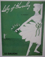 PLANCHE COULEUR 1957 SIGNE MAUREL PUBLICITE PARFUM LE GALION LE MUGUET LILY - Sonstige & Ohne Zuordnung