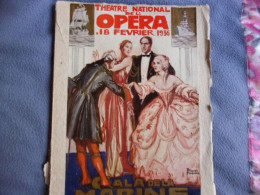 Théatre National De L'opéra 18 Février 1936 - Andere & Zonder Classificatie