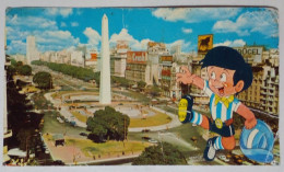 Carte Postale - Obélisque De Buenos Aires Avec Mascotte De La Coupe Du Monde Argentine 1978 - Fussball