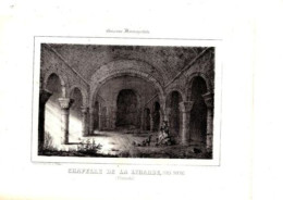 LITHOGRAPHIE 19ème GUIENNE MONUMENTALE CHAPELLE DE LA LIBARDE GIRONDE - Other & Unclassified