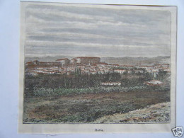 GRAVURE SUR BOIS AQUARELLEE 19ème MEDEA ALGERIE - Other & Unclassified