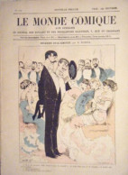 LE MONDE COMIQUE N° 129 VERS 1880 GRAVURE EN COULEUR ROBIDA DRAMES DE L AMOUR - Autres & Non Classés