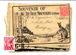 19-5-2024 (5 Z 31) Australia - King George V Centenary Of Stamps (set Of 4 SCARCE Maxicards) - Cartas Máxima