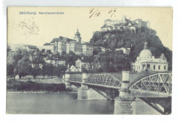 Österreich - Postkarten Salzburg, Karolinenbrücke Salzburg 1904 - Sonstige & Ohne Zuordnung