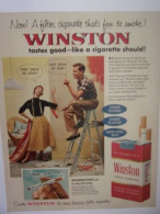 PLANCHE COULEUR 20ème PUBLICITE CIGARETTES WINSTON FLTER CIGARETTES - Other & Unclassified