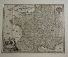 CARTE DE FRANCE DE WIT 1680 GALLIAE NOUA ACCURATA FERIPTIO VULGO ROYAUME FRANCE - Altri & Non Classificati