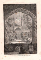 GRAVURE SUR BOIS 1860 COLLEGE DE LA MERE DU ROI A ISPAHAN IRAN - Sonstige & Ohne Zuordnung