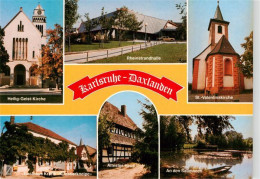 73947142 Daxlanden_Karlsruhe Heilig-Geist-Kirche Rheinstrandhalle Kirche Gasthau - Karlsruhe