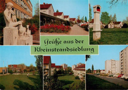 73947139 Karlsruhe_Baden Rheinstrandsiedlung Hochhaeuser Skulptur - Karlsruhe