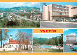 73947024 Vsetin_Wsetin_CZ Stadtpanorama Geschaeftshaus Schloss Freibad Hotel - Czech Republic