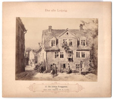 Fotografie Unbekannter Fotograf, Ansicht Leipzig, Die Kleine Burggasse Um 1850, Nach Einem Aquarell Von A. Lewy  - Lieux