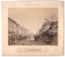 Fotografie Unbekannter Fotograf, Ansicht Leipzig, Ranstädter Steinweg Um 1850, Nach Einem Aquarell Von F.W. Heine  - Orte