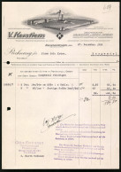 Rechnung Neuenkirchen 1939, Mechanische Halbleinen U. Gebild Weberei V. Kerstiens, Blick Auf Das Werk  - Autres & Non Classés