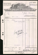 Rechnung Hannover 1940, Hut Und Mützen Fabrik Gebr. Meseke, Fabrikansicht  - Sonstige & Ohne Zuordnung