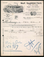 Rechnung Hagen I. W. 1907, Westfälische Gasglühlicht Fabrik F. W. U. Dr. C. Killing, Werksansicht  - Andere & Zonder Classificatie