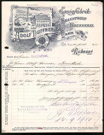 Rechnung Lahr I. B. 1910, Essigfabrik & Brantwein Brennerei Adolf Duffner, Blick Auf Das Werk  - Autres & Non Classés