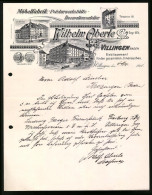 Rechnung Villingen 1911, Möbelfabrik-Polsterwerkstätte Wilhelm Oberle, Blick Auf Das Werkshaus  - Sonstige & Ohne Zuordnung