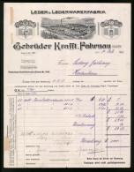 Rechnung Fahrnau / Baden 1923, Leder Und Lederwarenfabrik Gebrüder Krafft, Blick Auf Das Werk  - Altri & Non Classificati