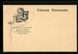 AK Chocolat Suchard, Grand Prix Exposition Universelle Paris 1900, Kind Labt Sich An Heisser Schokolade  - Cultures