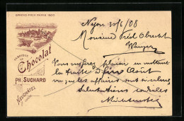 AK Neuchâtel, Fabrique De Chocolat Ph. Suchard Neuchâtel Suisse, Grand Prix Paris 1900, Habitation  - Landwirtschaftl. Anbau