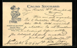 AK Chocolat Suchard, Grand Prix Exposition Universelle Paris 1900, Maid Trinkt Heisse Schokolade  - Landbouw