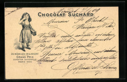 Lithographie Chocolat Suchard, Kind Mit Pralinenschachtel  - Landwirtschaftl. Anbau