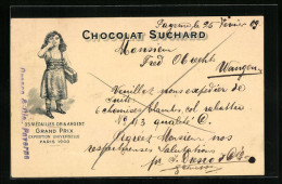 Lithographie Chocolat Suchard, Kind Mit Schokolade  - Landwirtschaftl. Anbau