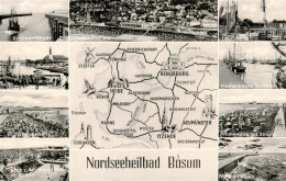 73905844 Buesum Nordseebad Krabbenfaenger Hafenpartie Strandleben Musikpavillon  - Büsum