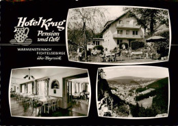73905813 Warmensteinach Hotel Krug Pension Cafe Gaststube Panorama - Autres & Non Classés