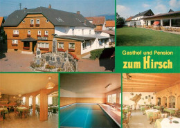 73905811 Poppenhausen Rhoen Gasthof Pension Zum Hirsch Gastraeume Hallenbad - Autres & Non Classés