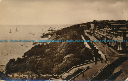 R007279 The Shrubbery And Cliffs. Southend On Sea. A. H. J. 1918 - Welt