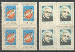 Blocks 4 Of Vietnam Viet Nam MNH Perf Stamps 1979 : Birth Centenary Of Albert Einstein (Ms348) - Vietnam