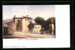Cartolina Luino, Piazza Garibaldi  - Autres & Non Classés
