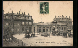 CPA Béthune, Place De La Gare, La Gare  - Autres & Non Classés